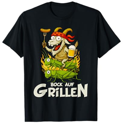 BOCK AUF GRILLEN - Lustiges Grillzubehör Grillen mit Ziege T-Shirt