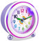 Ayybboo Réveil Enfant Fille Garçon,Horloge Analogique Pédagogique sans Tic-Tac avec Veilleuse et Snooze,Cadeau pour Chambre d'enfant, École, Anniversaire (Lavande)