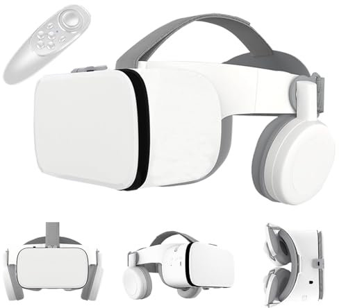 VR Glasses: 110° IMAX FOV Foldable VR Headsets with Remote for 4.7-6.2 Phones (iOS & Android) – Ideal for Immersive Movies & Gaming