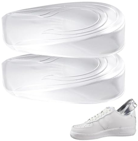 Silikon Einlegesohlen Höhe | 1–3 cm Unsichtbare Fersenpolster für Schuhe | Bequeme Schuheinlagen Damen Herren | Transparentes Gel Fersenkissen wiederverwendbar