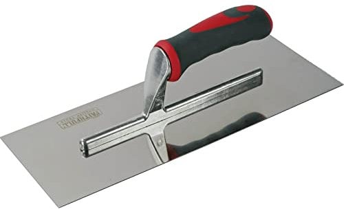 Faithfull SGTP13SS - Cazzuola per stucco in acciaio inox con impugnatura morbida, 33,02 x 12,7 cm