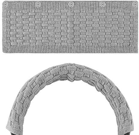 Geekria Knit Fabric Headband Cover Compatible with SONY WH-1000XM6/1000XM5/1000XM4/1000XM3, INZONE H3/H5/H7/H9 Beats Studio 3, Studio 2.0 Headphones, Replacement Repair Part (Grey)