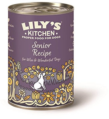 Lily's Kitchen Mit natürlichen Zutaten hergestellt, Dosen-Nassfutter Hundesenior-Rezeptur mit Truthahn (6 x 400g)