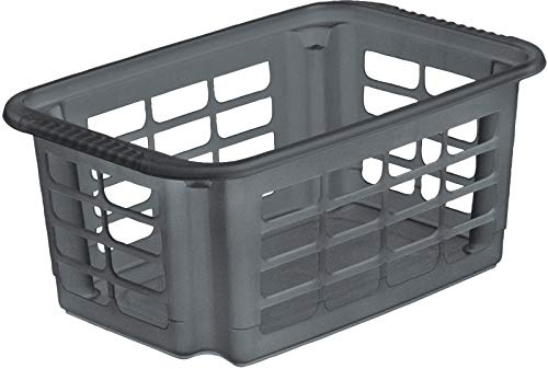 Rotho Reverso Dreh- und Stapelkorb 4,5l, Kunststoff (PP) BPA-frei, anthrazit, 4,5l (29,5 x 19,0 x 12,5 cm)