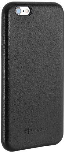 StilGut Premium Cover Genuine Leather Case Compatible with iPhone 6s Black Nappa