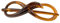 1 Stk Libellenspange 8er Form 8x2,5cm in havanna - Made in Germany - WeLoveBeads