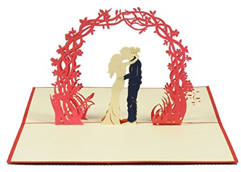 Favour Pop Up® - 3D Glückwunschkarte zur Hochzeit. Stilvolles Design, aufwändige Handarbeit und ausgefeilte Lasertechnik. TW008