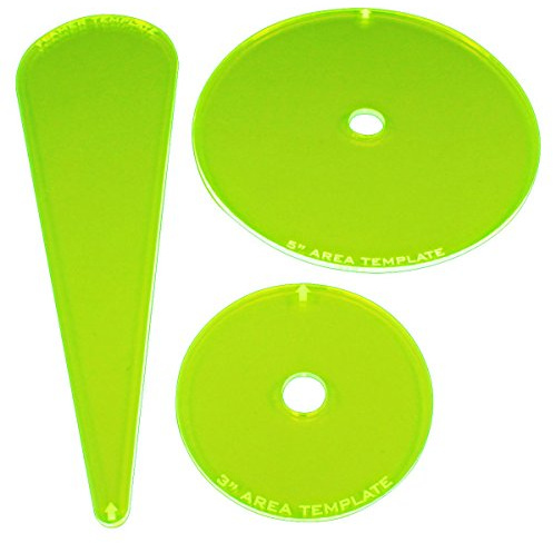 LITKO Template Set | Compatible with Warhammer 40,000, Shadow War: Armageddon | Blast | Flamer | 3 Pack (Fluorescent Green)