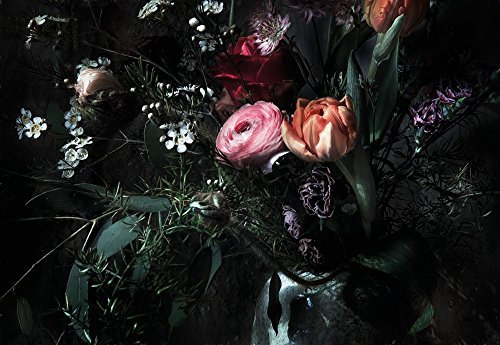 Komar Fototapete STILL LIFE | 368 x 254 cm | Tapete, Wand Dekoration, Blumen, Blüten, Romantik, Kunst, Rose, Schlafzimmer, Wohnzimmer | 8-999