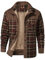 Mr.Stream Herren Thermohemd Flanellhemd Winterjacke Fleecefutter schützendem Innenfutter Holzfällerhemd Arbeitshemd 3251 Coffee S