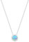 KristLand-Damen Halskette Sterling Silber Opal Anhänger Zirkon Intarsien Schmuckschatulle/Mädchen/Hochzeit/Party Blue Tear Series Halskette