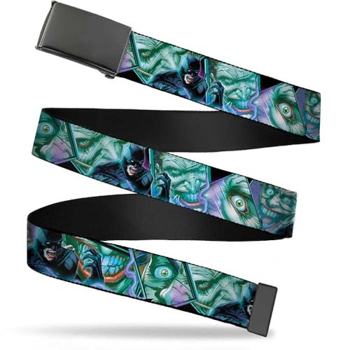 Buckle-Down Herren Web Belt Batman Joker 1.5 Gürtel, Mehrfarbig, 4 cm Breit / 42 cm Hosen Größe