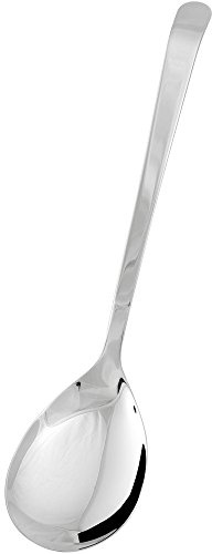 Servierlöffel, hochglanzpoliert, aus einem Stück gefertigt, Stiellänge 31,5 cm