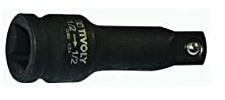Tivoly 11591120006 Verlängerung, quadratisch, F1/2 > M1/2 LG 75 mm, Phosphat Schwarz