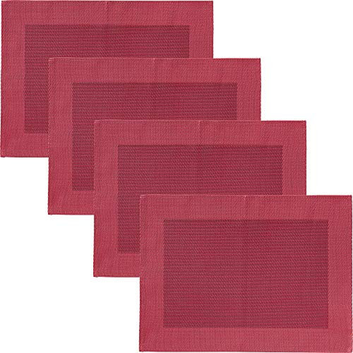 Erwin Müller Tischset Lissabon 4er-Pack abwaschbar weinrot Größe 33x45 cm