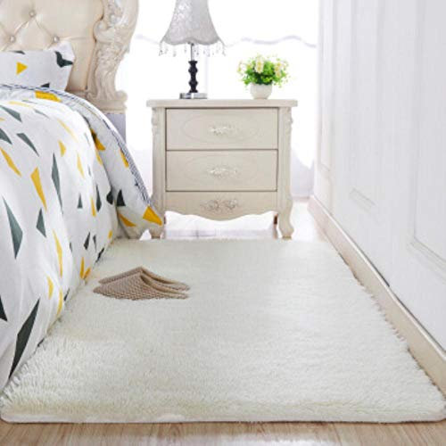 LLAAIT Verdicktes gewaschenes Seidenhaar Rutschfester Teppich Wohnzimmer Couchtischdecke Schlafzimmer Nachttischmatte Yoga Teppiche einfarbiger Plüschteppich, 7.160x230cm