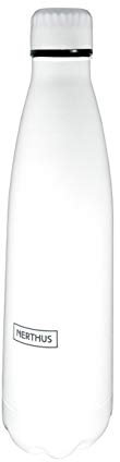 Nerthus FIH 619 619-Termo Doble Pared para fríos y Calientes Diseño Blanca 750 ml Libre de BPA, Tapón Hermético, Acero Inoxidable 18/37, Blanco