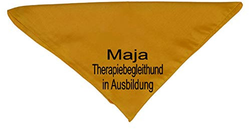 Hundehalstuch Therapiebegleithund in Ausbildung mit Wunschname in Wunschfarben