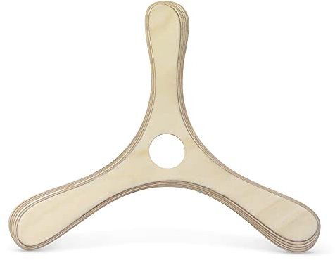 LAMEY Bumerang Manufaktur - PROPELL 4 natur windstabiler Boomerang aus Holz für Anfänger und Fortgeschrittene