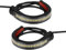 Baceyong 2pcs 12V Moto Streamer Ambre LED Fourche Avant Clignotant Bande Lumineuse Barre Lumineuse, Feux Directionnels Imperméables Clignotants Feux Diurnes