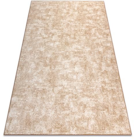 rugsx Pozzolana Teppichboden nach Maß – Teppich für Wohnzimmer, Schlafzimmer, Ankleidezimmer – Kurzflor, modern, beige – 200x400 cm
