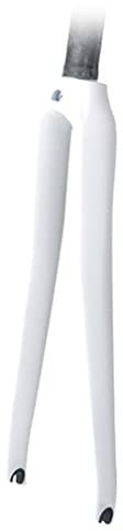 HSQMA 700C Road Bike Rigid Fork Carbon Fiber Fork Rim Brake Bicycle Front Fork 1-1/8 Threadless Quick Release 9mm (Color : Bright White)