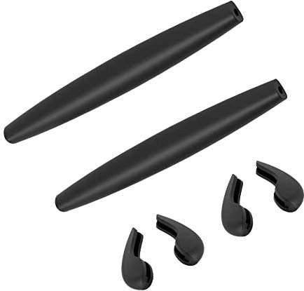 Saucer Replacement Nose Pieces Pads & Earsocks Temple Sleeve Rubber Kit for Oakley X Squared OO6011 Sunglass - Black