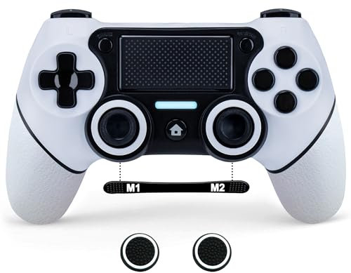 DuLingKer Wireless Controller Kompatibel für PS4/Pro/Slim, Bluetooth Gaming Controller mit Vibration Funktion, 6-Achsen-Gyro, Turbo, 1000mAh Akku, Audio, Game Controller Kompatibel mit PS4