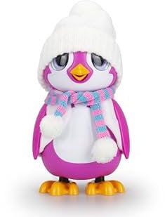 Silverlit - Rescue Pingouin - Pingouin Rose interactif avec 20 émotions différentes + 5 Accessoires Inclus - Effets sonores et Lumineux - Expérience éducative - Piles AAA incluses - Dès 5 Ans