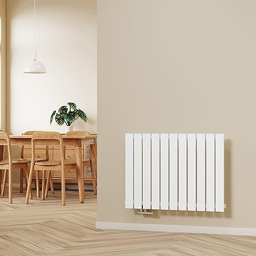 S'AFIELINA Design Heizkörper Paneelheizkörper 630x850mm Einlagig Heizkörper Flach Weiß Seitenanschluss Heizung Flachheizkörper Horizontal 618 Watt