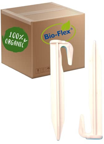 G greengrass tools BIO hook ground pegs for robotic mower cable - Ecological pegs wire fastening ground anchor - compatible with Gardena, Husqvarna, Worx, Robomow, Yard Force, Bosch, Pieces:25