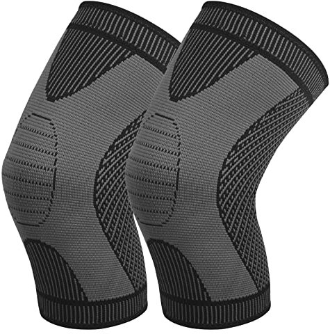 Yasdyri Kniestütze Sport Kniebandage Arthrose für Männer Damen 2 Stück für Meniskusriss, Arthritis, ACL, Sport, Fitness (Schwarz, XXL)