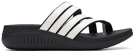 Clarks Damen Glide Hi Iris Flipflop, Synthetisches Lack, 43 EU