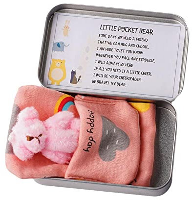 Niedlicher Kleiner Bär Umarmung Plüsch Stofftiere Samtpuppen Geschenke Mini-Teddybär im Bett Weihnachtsgeburtstagsgeschenk A8O0 Kinder für Kinder