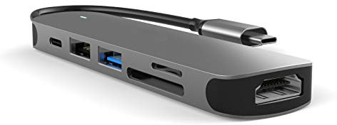 MMOBIEL Hub Adattatore USB-C 6-in-1 - HDMI 4K, USB-A 3.0, USB-A 2.0, Lettore Schede SD/TF - Docking Station Compatibile Con MacBook, iPad, Dell, Samsung - Alluminio