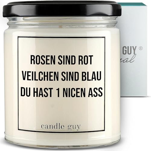 candle guy Duftkerze im Glas [Brennzeit 70h] - Duft-Kerze handgemacht mit Spruch | Freches Geschenk für Frauen, Freundin, Geburtstag | 100% Sojawachs, schöne natürliche Düfte mit ätherischem Öl