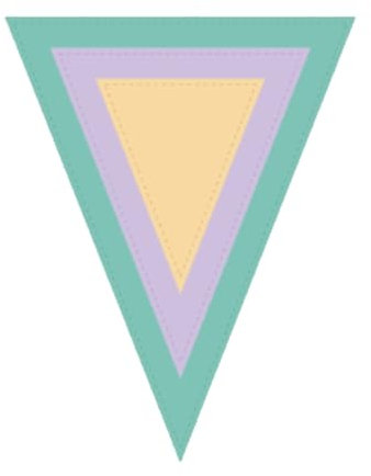 Craftelier - Wesentliche Mini-Stanzformen für Scrapbooking, Basteln und Kartenherstellungen | Dreieckige Wimpelkette Form - Größe ca. 2,6 x 3,7 cm bis 5,6 x 7,19 cm