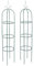 Oxeo Arche de Jardin en Forme de Tour X2 - Obélisque de Jardin pour Plantes grimpantes et Fleurs - Hauteur 205cm - Verte en métal