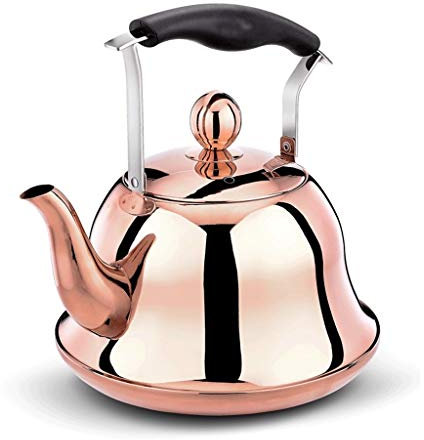 LaMaMe Hervidor con silbido para Estufa de Gas Bouilloire, hervidor de té con Silbato de Acero Inoxidable, Botella de Agua (un Color 3L)