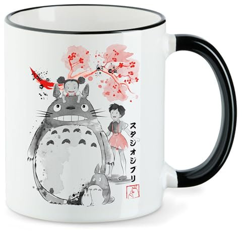 T-Nerds - My Neighbor Sumi-e - Tasse Mug Kaffeetasse Teetasse - Schwarz