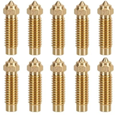 HzdaDeve Vulkandüsen für Neptune 4 Max/Plus M6 Extruderdüse 0.4MM 0.6MM 0.8MM 1.0MM Gewinde Messing Düsen Drucker Kopf Düsen Hotend Extruder Zubehör 3D Drucker (10 Pack)