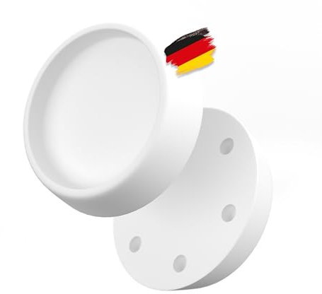 BAUHELD® Schwingungsdämpfer Waschmaschine [4 Stück] - Robuste Gummi-Füße aus Weich-PVC [Made in Germany] - Vibrationsdämpfer passend auf Miele Midea Siemens Bosch Haier Beko AEG - Weiß