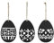6 STK Eier Metall schwarz 10cm Anhänger Silouette Ostereier Hänger Deko Hasen 10cm Anhänger Osterdeko Osterschmuck p269 Metalleier Eisen