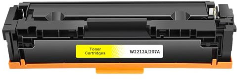 Jhaan 207A Toner Gelb (Mit Chip) Kompatibel für HP 207A W2212A für HP Color Laserjet Pro MFP M283fdw M255dw M282nw M283fdn M255nw M255 M282 M283 (1er-Pack)