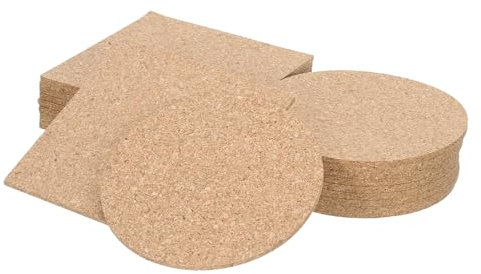 sourcing map 20 sottobicchieri in sughero da 3 mm di spessore per bevande, 10,2 cm, sottobicchieri quadrati assorbenti per bevande fredde, bicchieri di vino, tazze da bicchiere, marrone