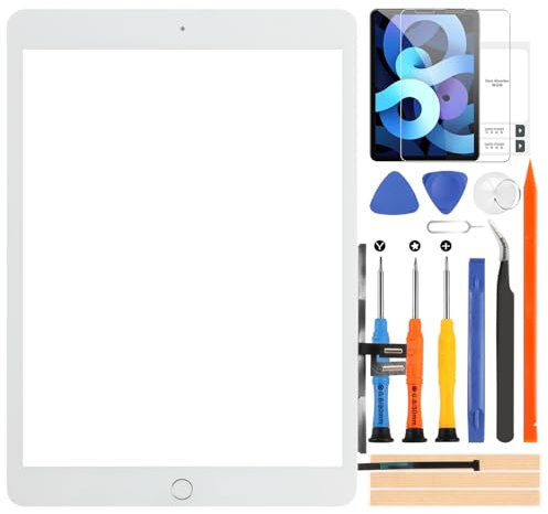 Pantalla táctil para iPad 7 7ª Gen táctil para iPad 8 8ª Gen, Digitizer Touchscreen para iPad 10.2 2019 A2197 A2200 10.2 2020 A2428 A2429, con Home Buttone, incluye herramientas de reparación (Blanco)