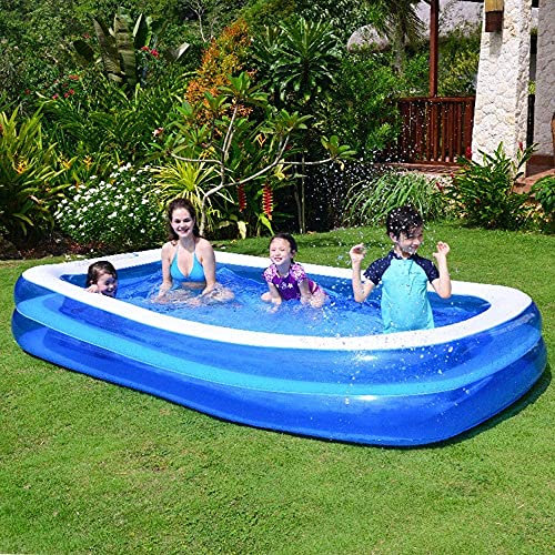 NOALED Piscine Gonfiabili Piscina Giardino Esterno Piscina Rettangolare per Famiglie per Bambini Adulti Vasca da Bagno Pieghevole