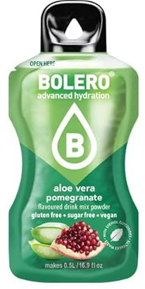 Bolero Trinkwasser ohne Zucker, Aloe Vera und Granatapfel, Format 9 g