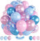 Palloncini rosa blu 12 pollici pastello rosa blu set di palloncini genere reveal boys or girls metallizzati blu rosa coriandoli palloncini per bambini macaron tema addio al nubilato baby shower