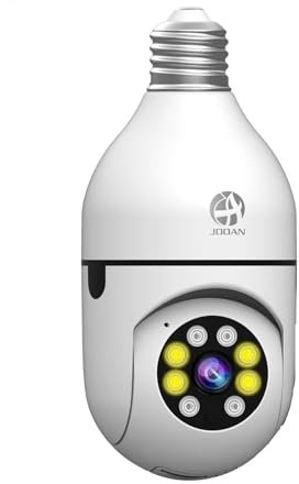 Light Bulb Surveillance Camera1080p WiFi Smart for Home Surveillance Screw into The E27 Light Bulb Socket Spotlight Alarm Color Night Vision Two-Way Talk Motion Alarm,Camera add 64G